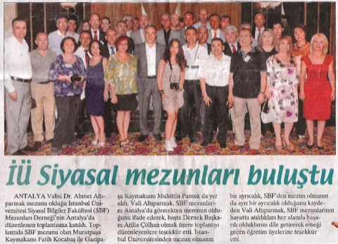 30/06/2012 Antalya Bölgesi Mezunlar Toplantısı