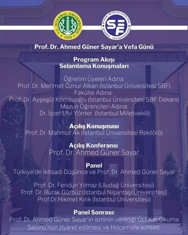 Prof. Dr. Ahmet Süner Sayar’a Vefa Günü